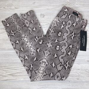 Liverpool Jeans Abby Ankle Python Print Skinny Pants Women's Size 2/26 Soft NEW